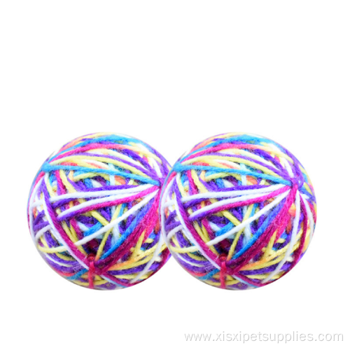 Colorful bite resistant material cat toy ball